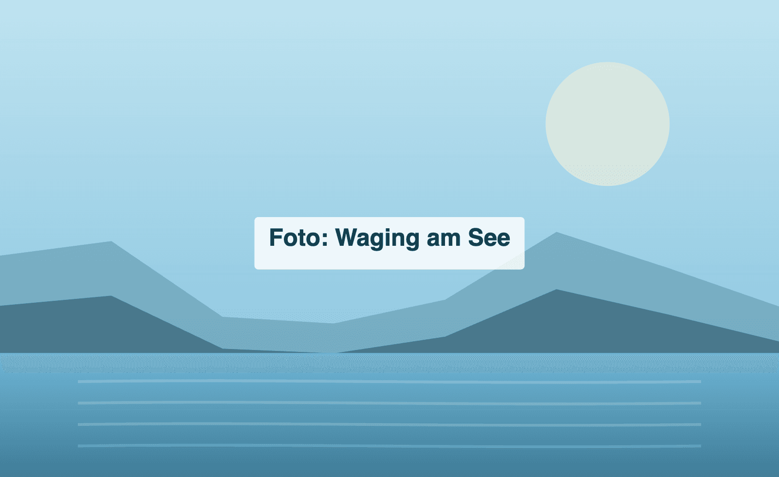Waging am See mit Blick auf den Ort und See